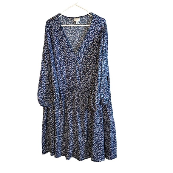 Ava Viv Floral Blue Dress 3XL - Picture 1 of 8